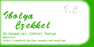 ibolya czekkel business card